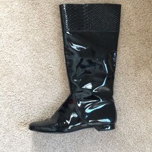 Coach patten leather boots